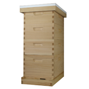 Busy Bees 'N' More Amish Made 8 Frame Beehive With 1 Deep Bee Box & 3 Medium Bee Boxes
