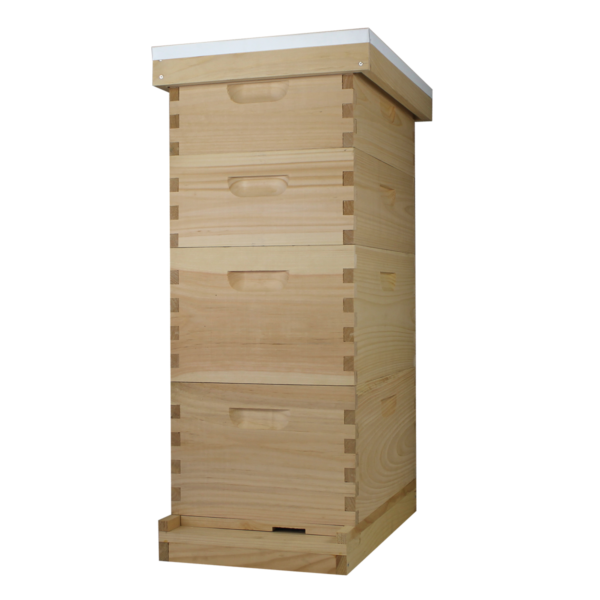 Busy Bees 'N' More Amish Made 8 Frame Beehive With 2 Deep Bee Boxes & 2 Medium Bee Boxes