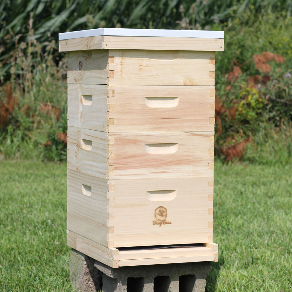 this Amish-Made 10 Frame Wood Langstroth Beehive Kit is perfect for the Hom...